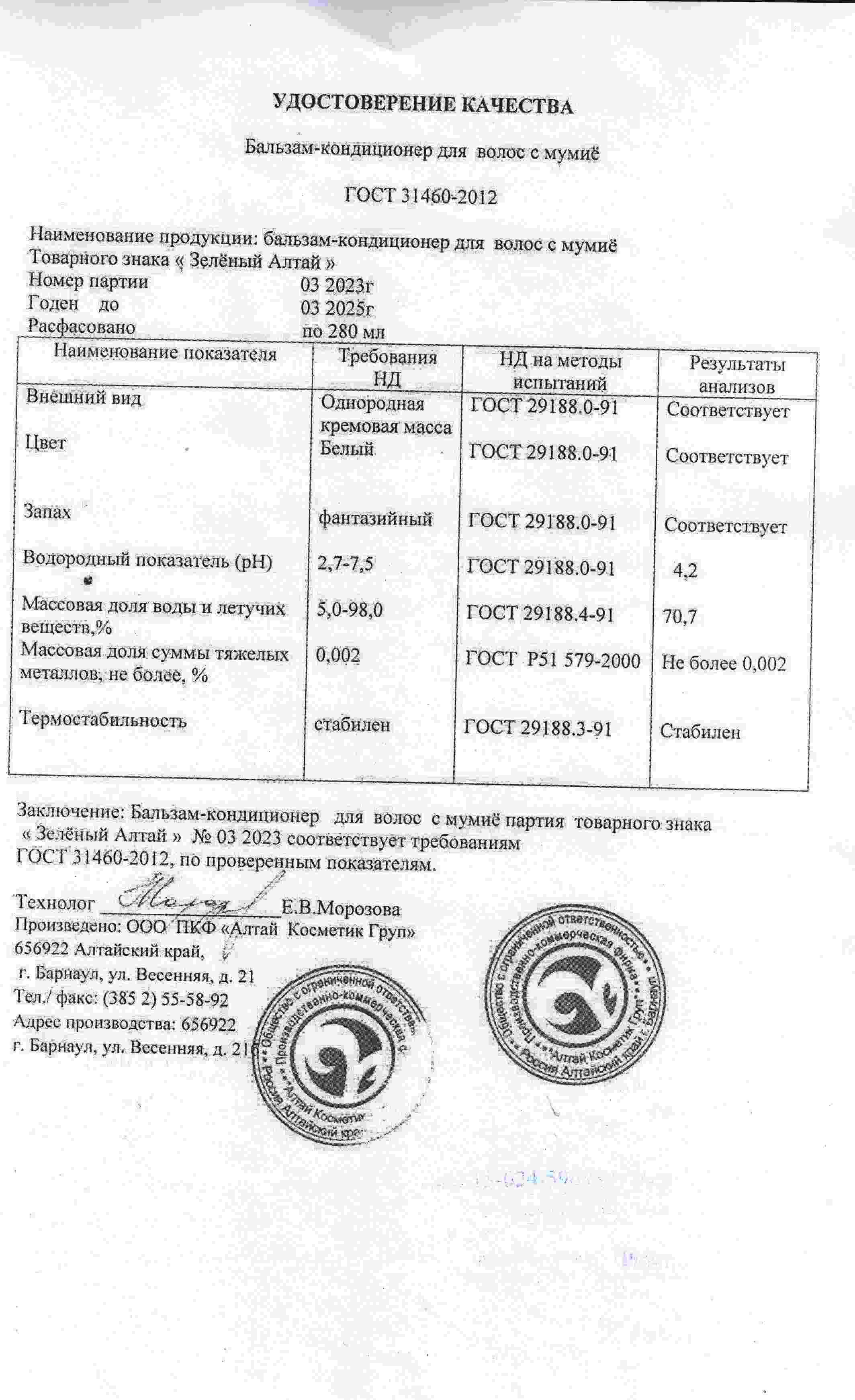 Паспорт №032023